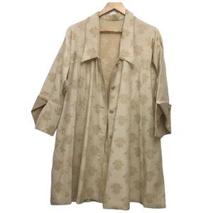 Vintage handcrafted in Quebec Mediaeval inspiration linen blend coat